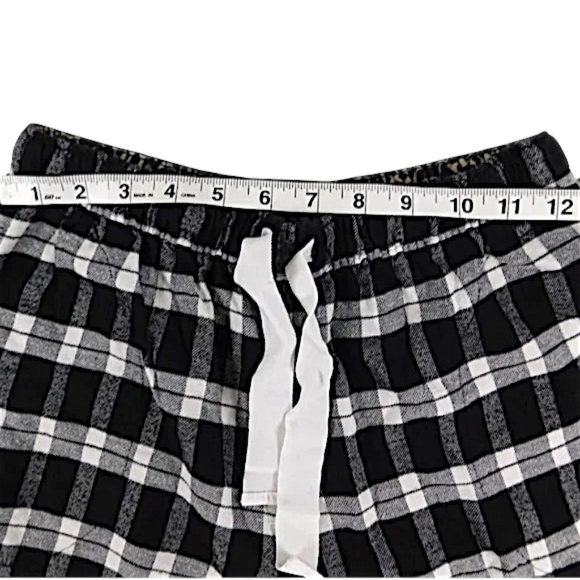 DKNY Black & White Plaid Lounge Pants | Size Small - Picture 2 of 3